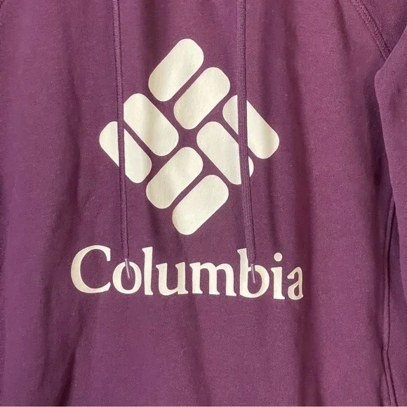 Columbia Womens Purple Pullover Sweatshirt Hoodie w/Logo & Pocket Size XS - EUC - Picture 6 of 7